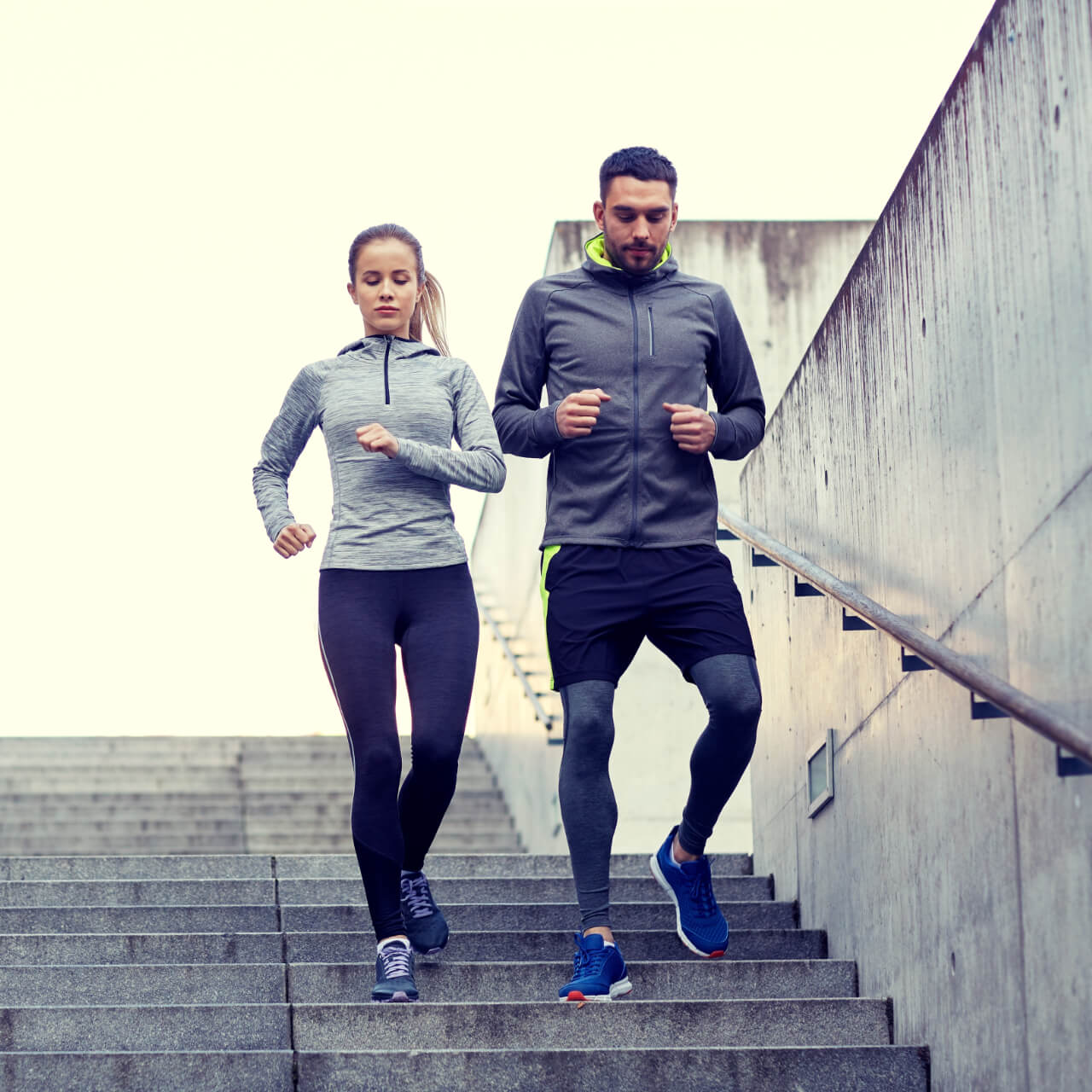 Men and Women running 